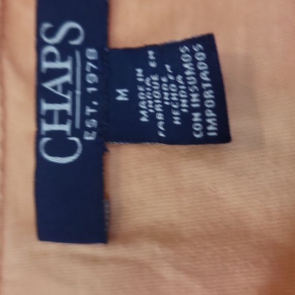 CHAPS NWT Orange Tie Dye Short Sleeve Cotton Modal Henley Shirt - Picture 2 of 10